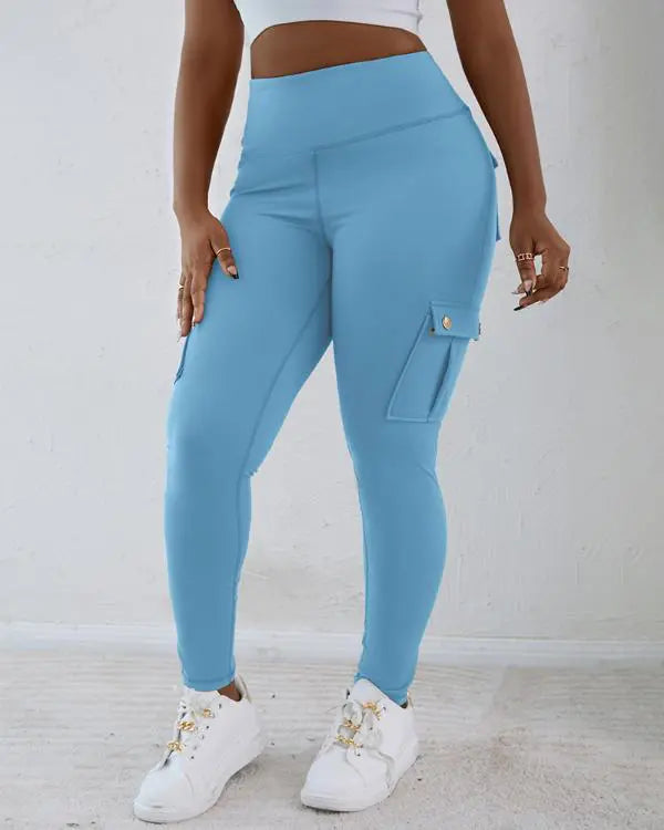 Pocket Design Butt Lifting Active Pants