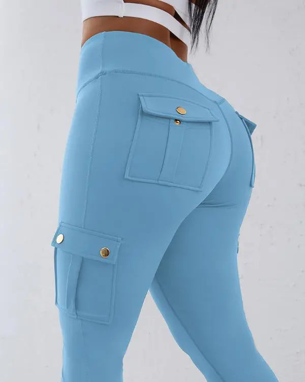 Pocket Design Butt Lifting Active Pants