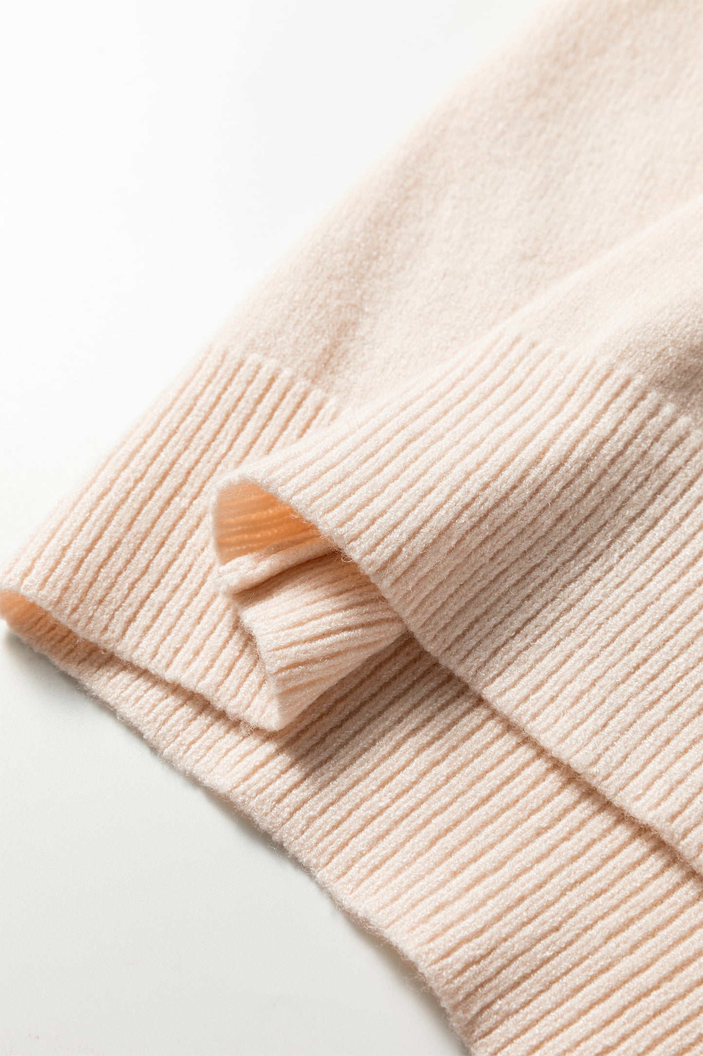 Jet Stream Solid Color Mixed Knits Patch Pocket Short Sleeve Sweater