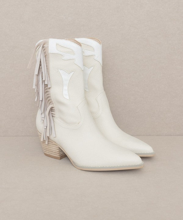 Oasis Society Millie - Fringe Framed Bootie