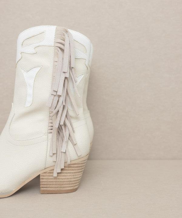 Oasis Society Millie - Fringe Framed Bootie