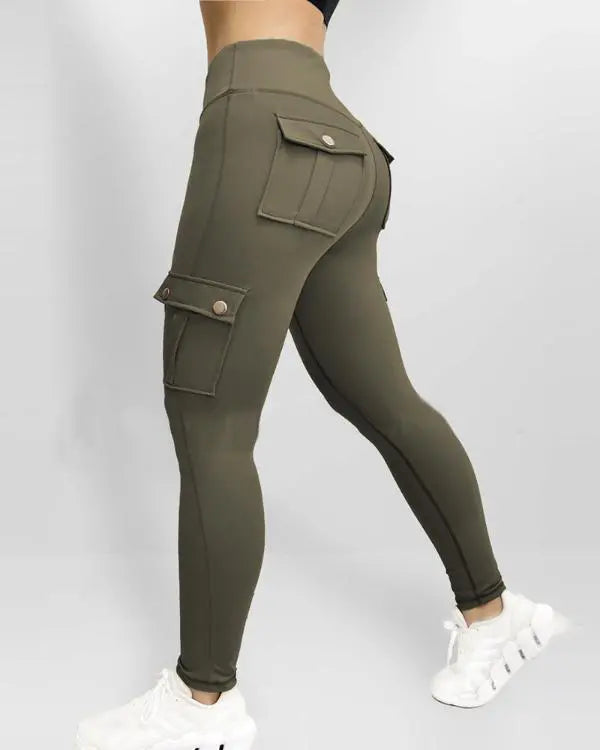 Pocket Design Butt Lifting Active Pants