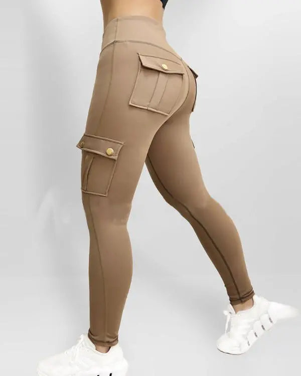 Pocket Design Butt Lifting Active Pants