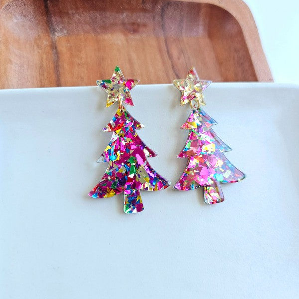 Christmas Trees - Pink Sparkle