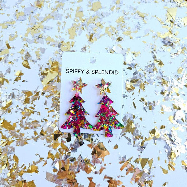 Christmas Trees - Pink Sparkle