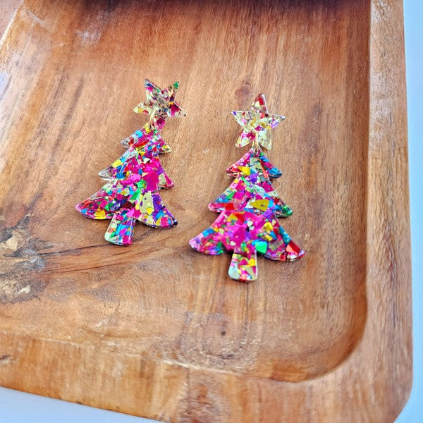 Christmas Trees - Pink Sparkle