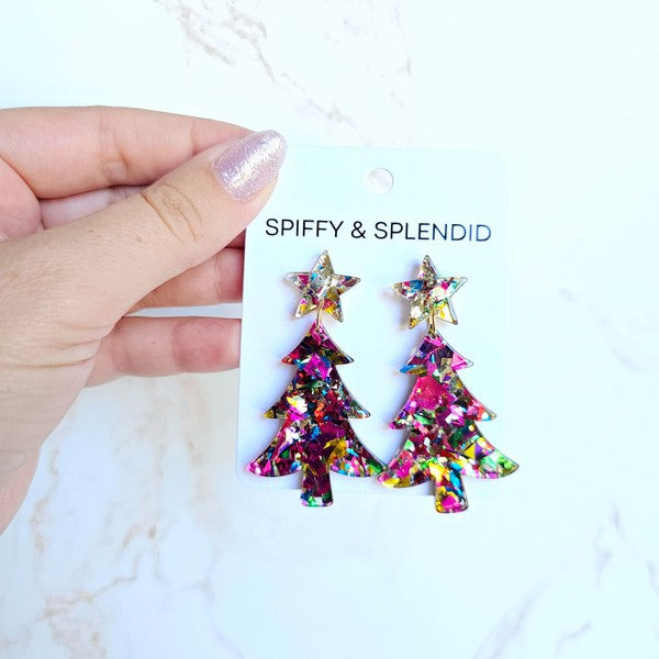 Christmas Trees - Pink Sparkle