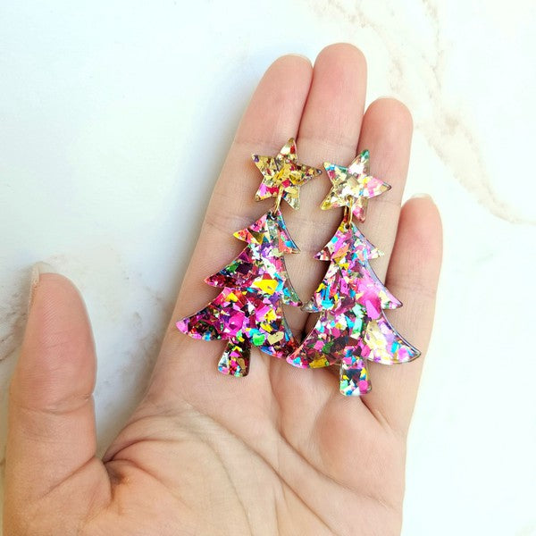 Christmas Trees - Pink Sparkle