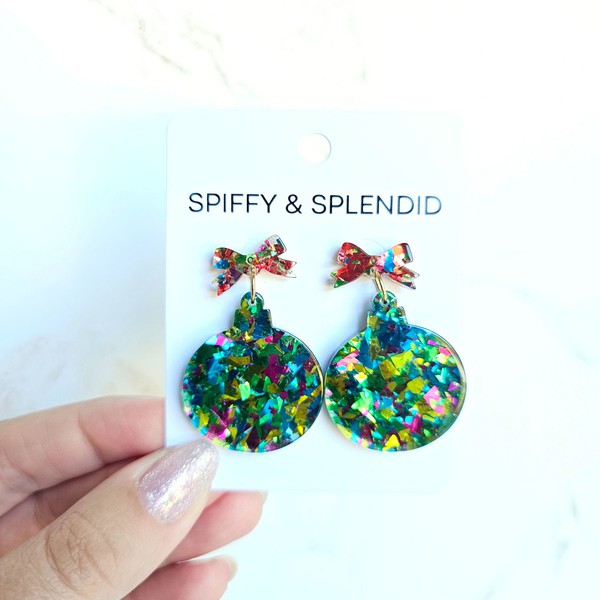 Christmas Ornament - Green Sparkle