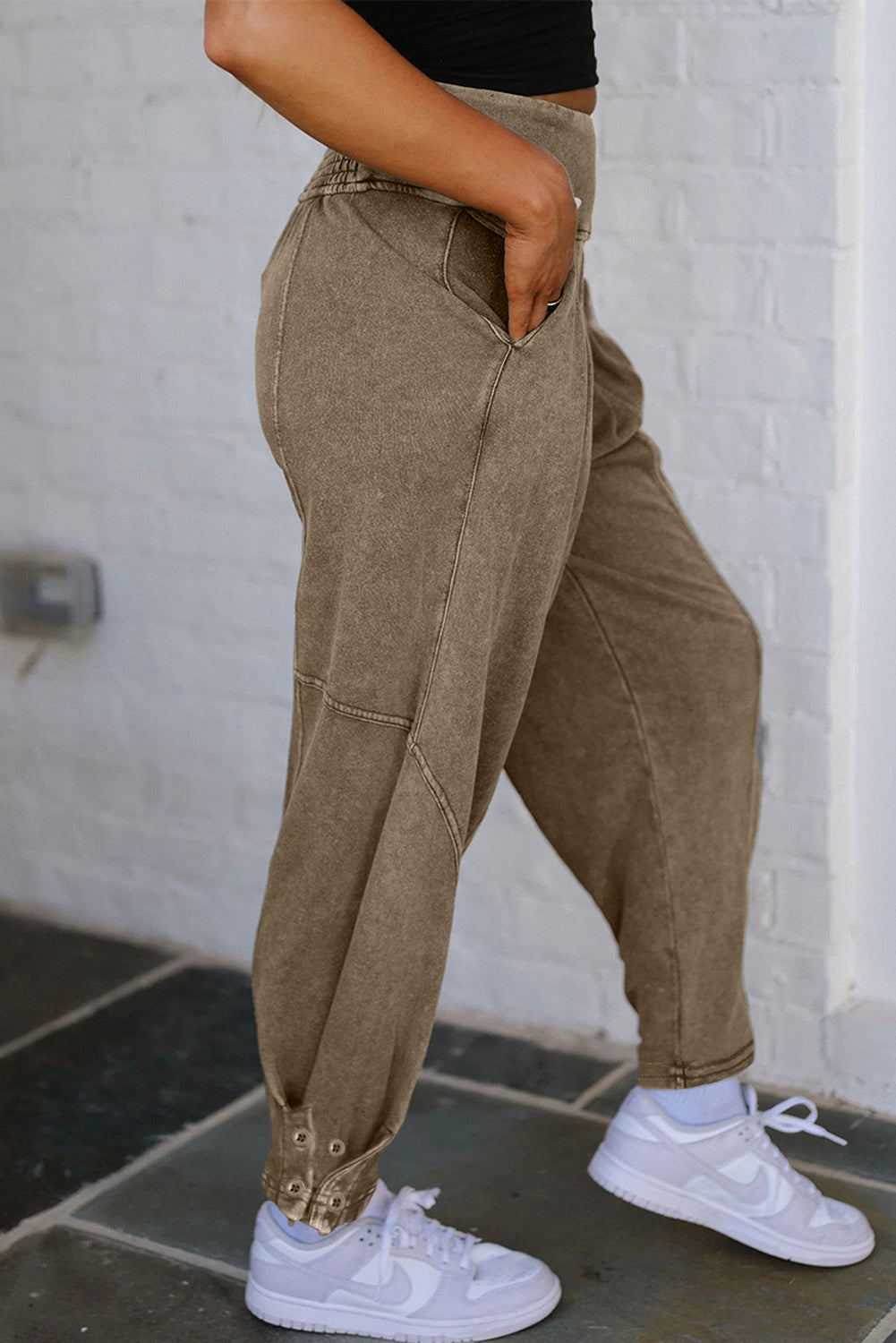 Jogger Style High Waist Pants